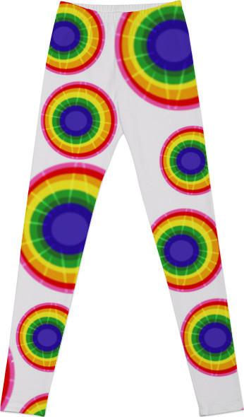 Retro Mod Abstract Rainbow Tie Dye Circles