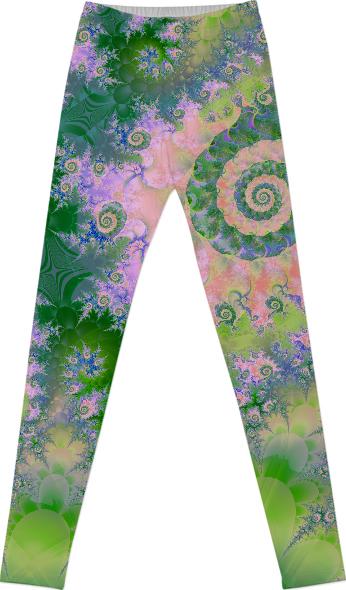 Rose Apple Green Dreams Abstract Fractal Water Garden