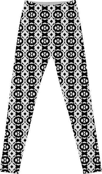 Stylish black and white notes and crosses with diamonds pattern