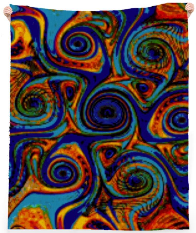 ABSTRACT 6 BY WBK BEACH TOWEL