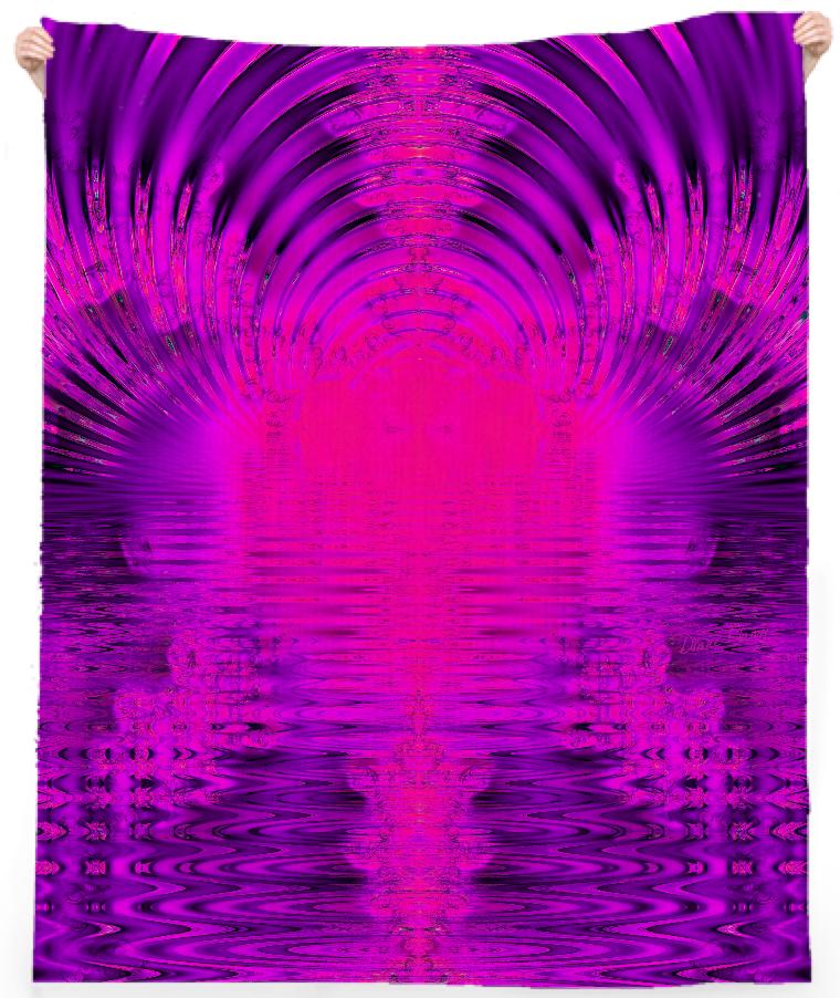 Abstract Violet Rose Tunnel of Light