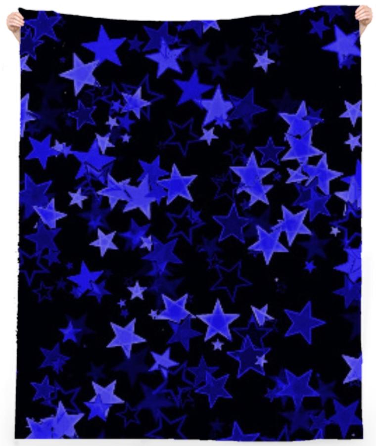 blue stars beach towel