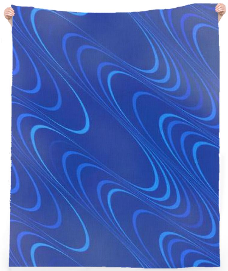 Blue Waves Beach Towel