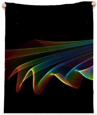 Flowing Fabric of Rainbow Light Abstract Fractal