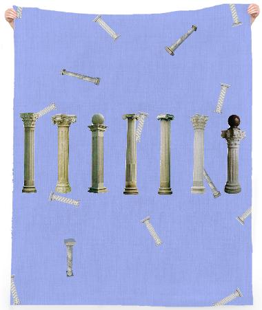 Photoshopped In Marble Columns Print