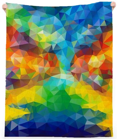 POLYGON TRIANGLES PATTERN MULTI COLOR COLORFUL RAINBOW ABSTRACT