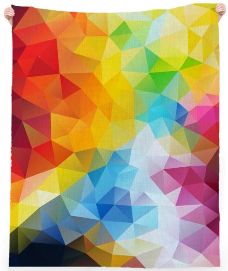 POLYGON TRIANGLES PATTERN MULTI COLOR COLORFUL RAINBOW ABSTRACT POLYART GEOMETRIC AVENUE AUTUMN ORANGE YELLOW RED