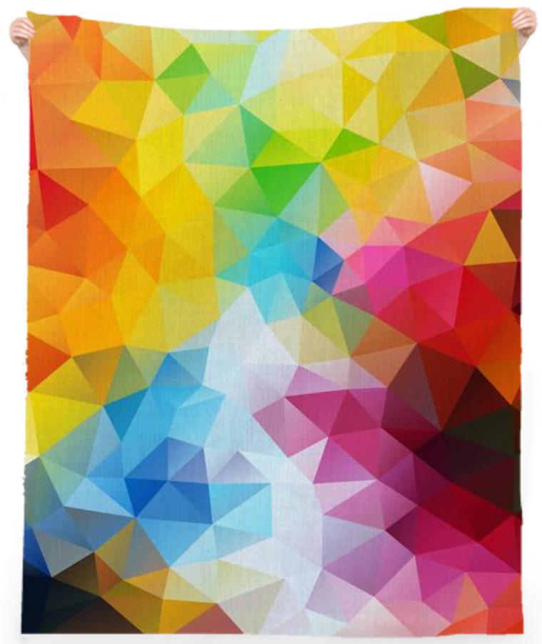 POLYGON TRIANGLES PATTERN MULTI COLOR COLORFUL RAINBOW ABSTRACT POLYART GEOMETRIC AVENUE AUTUMN ORANGE YELLOW RED