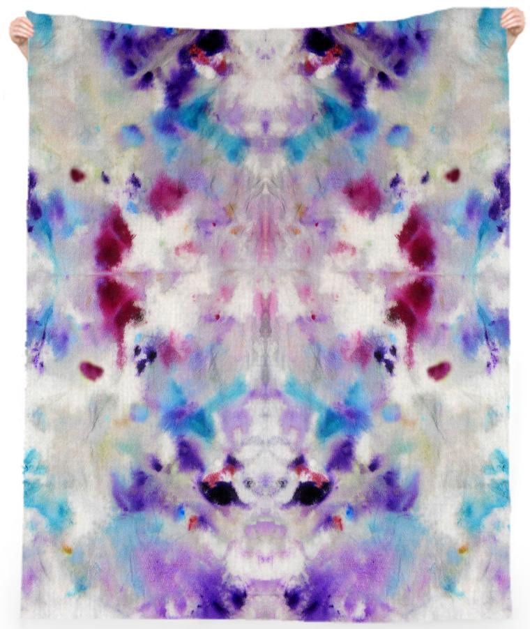 Purple Rorschach Linen Beach Towel by Precious Beast