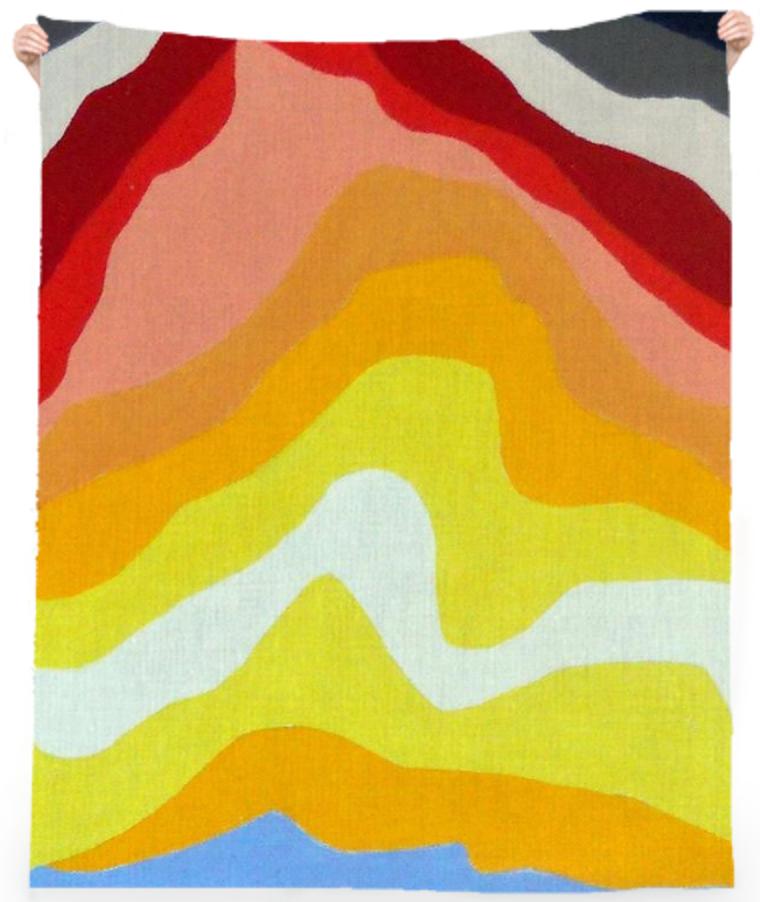 Rainbow Stripes Linen Beach Towel by Precious Beast