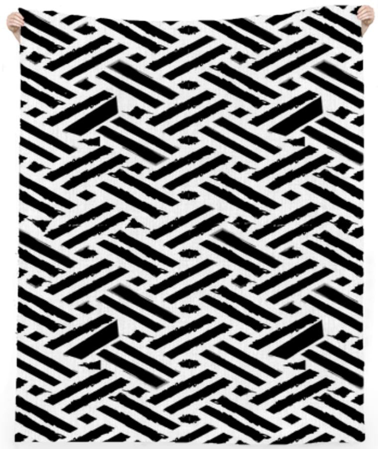 Etnic Style black and white block print design