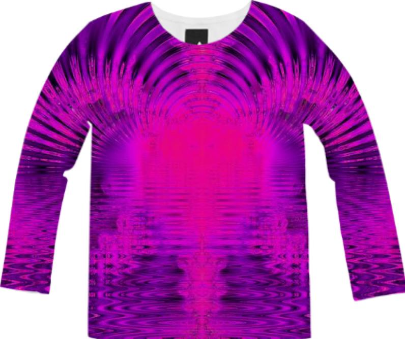 Abstract Violet Rose Tunnel of Light