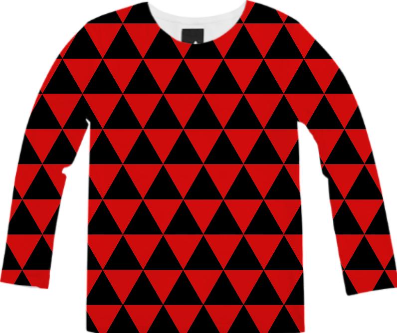 Black and Red Geometric Pattern