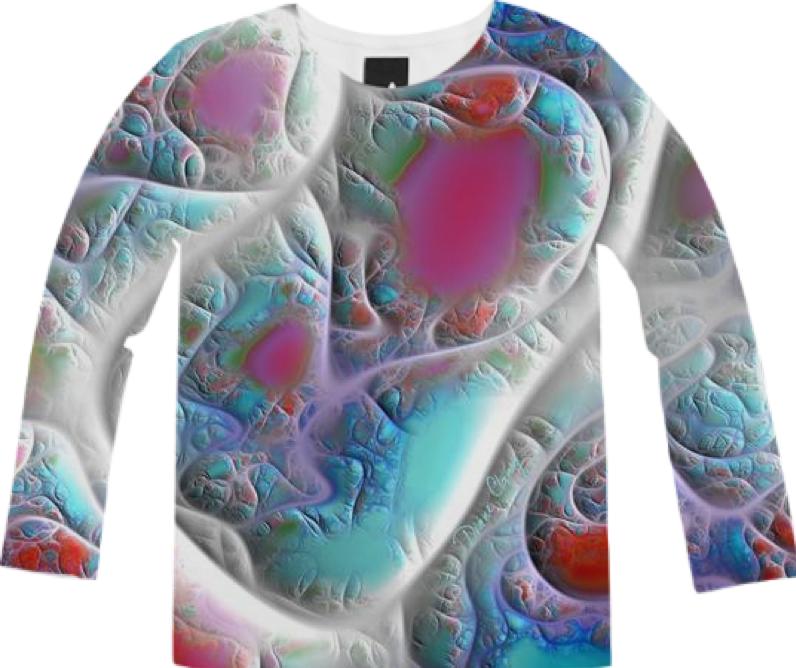 Blue White Quilt Abstract Magenta Aqua Delight