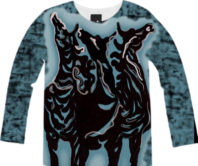 Blue Zebras long sleeve shirt by mysushi