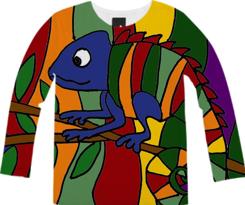 Colorful Chameleon Abstract Shirt