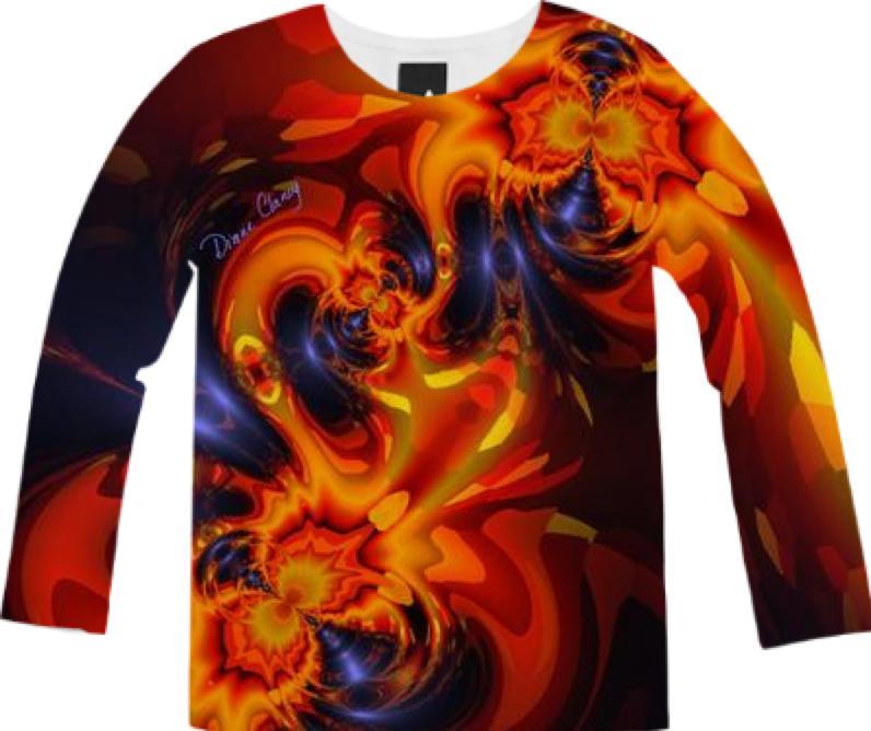 Dance of the Dragons Abstract Indigo Amber Eyes