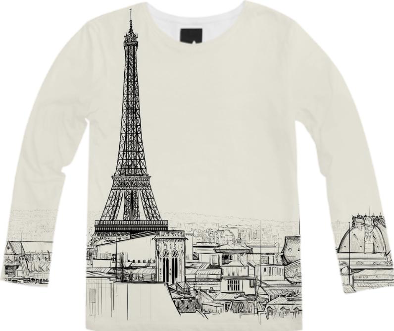 Eiffel Tower Paris Cityscape Sketches