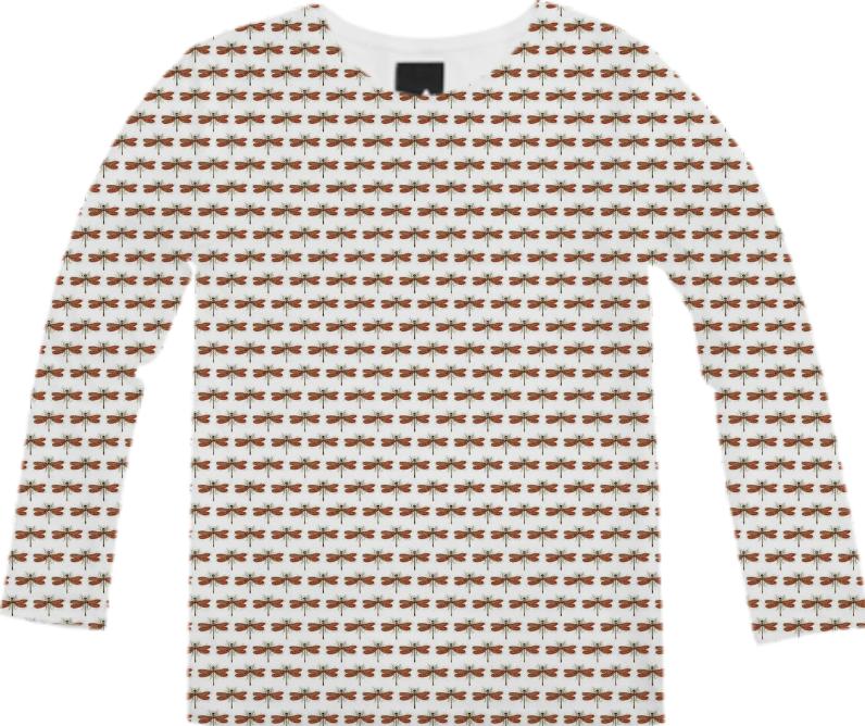 Electric Dragonfly Long Sleeve T Shirt