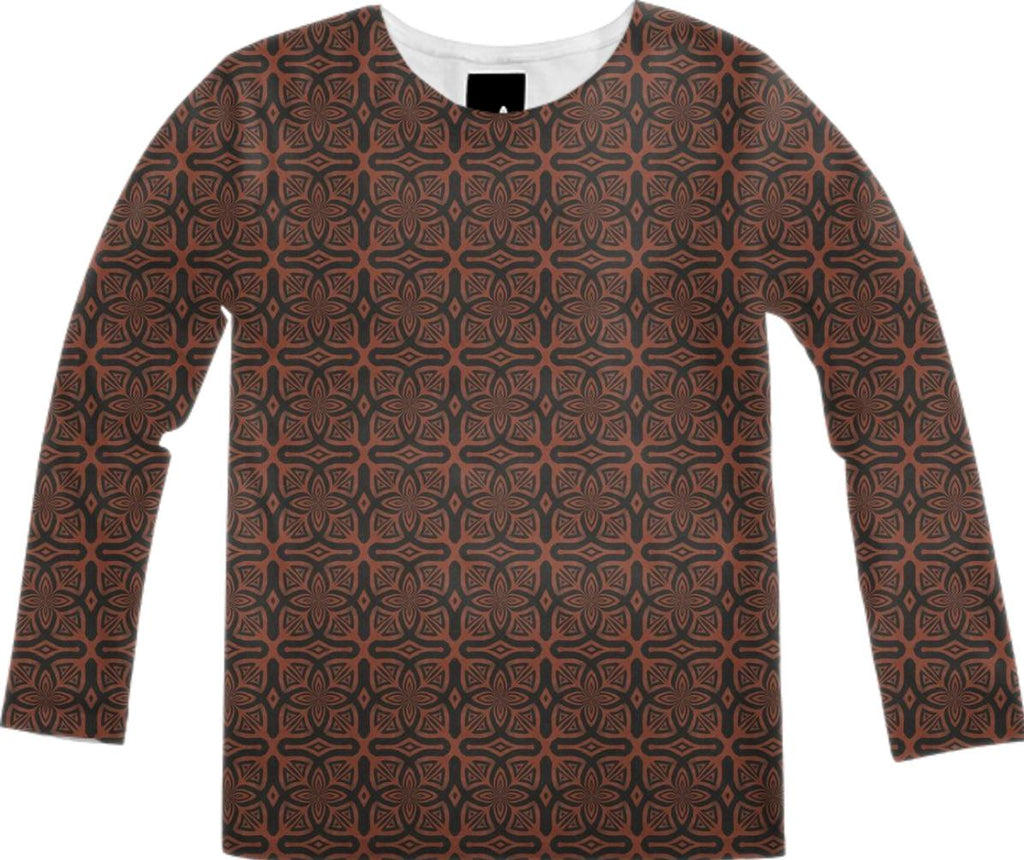 Fire Maze Tile Long Sleeve Tee