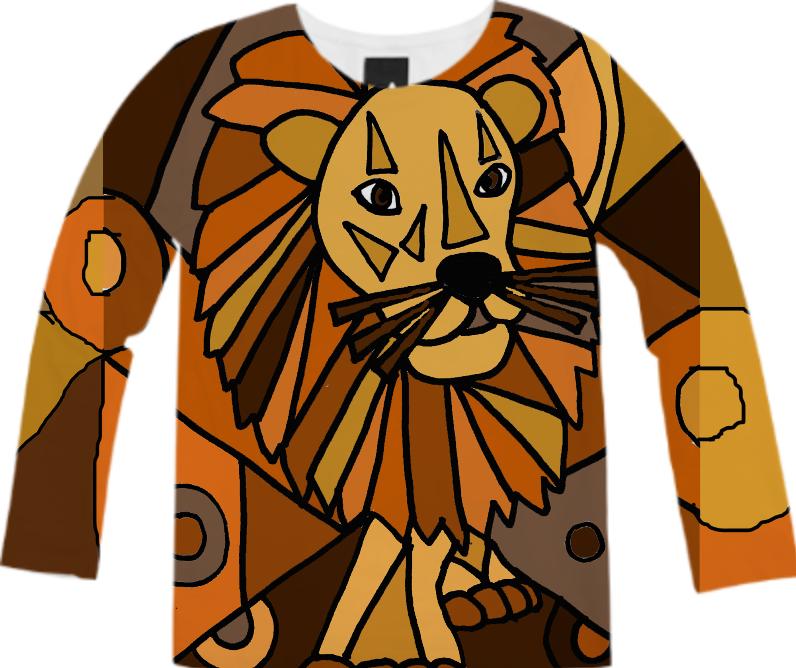 Fun Lion Abstract Art Shirt