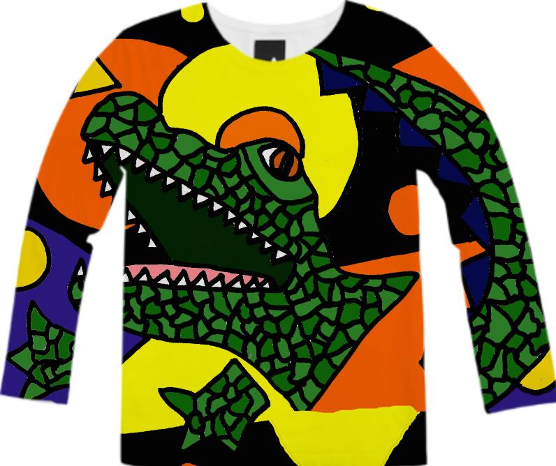 Funny Alligator Abstract Art Shirt