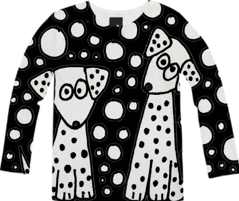 Funny Spotted Dogs Abstract Shirt
