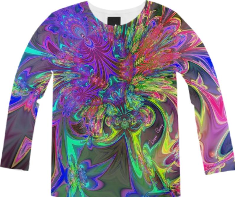 Glowing Burst of Color Abstract Teal Violet Deva