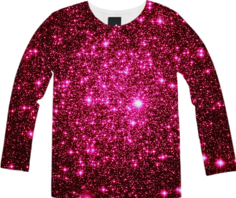 HOT PINK ASTRAL GLITTER STARS