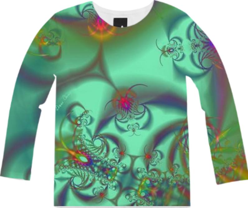 Jeweled Staircase Golden Emerald Kaleidoscope