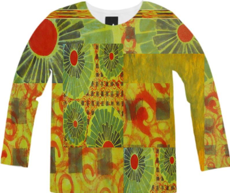 Kiwi Collage Long Sleeved T shirt