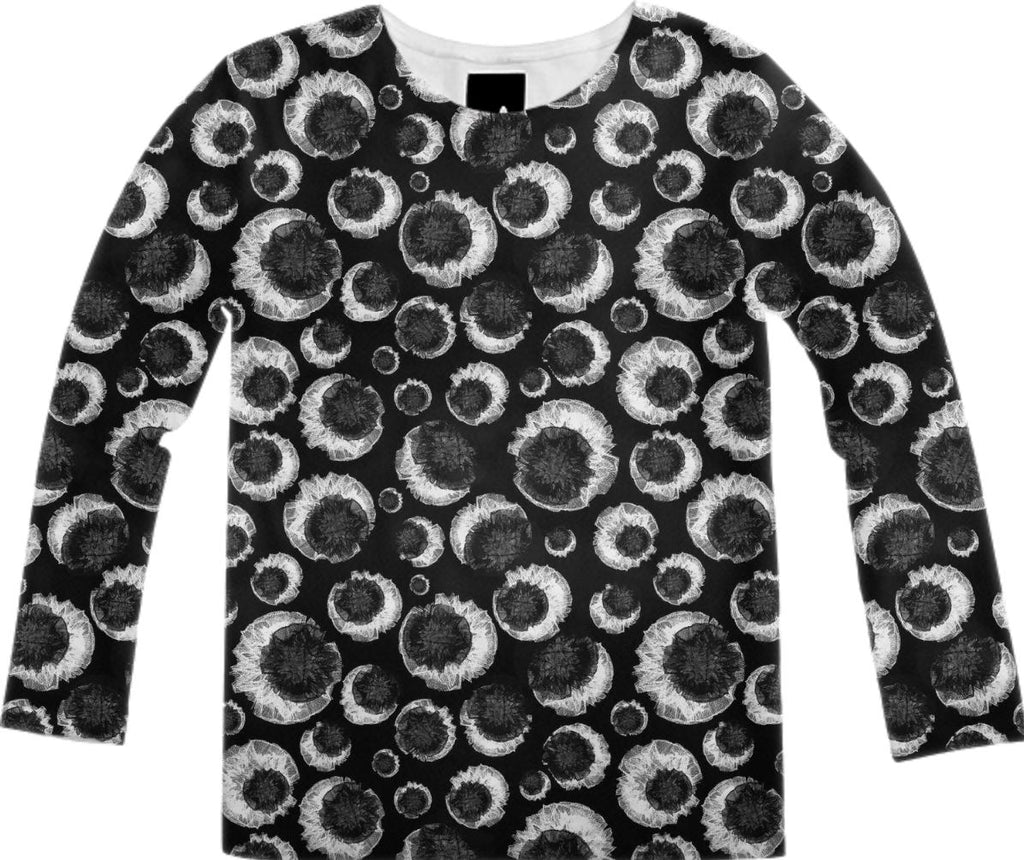 fractal flowers wireframe longsleeveshirt