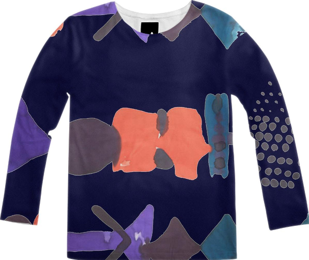 PAOM, Print All Over Me, digital print, design, fashion, style, collaboration, fort-makers, fort makers, Long Sleeve Shirt, Long-Sleeve-Shirt, LongSleeveShirt, Navy, Float, Tee, autumn winter, unisex, Poly, Tops