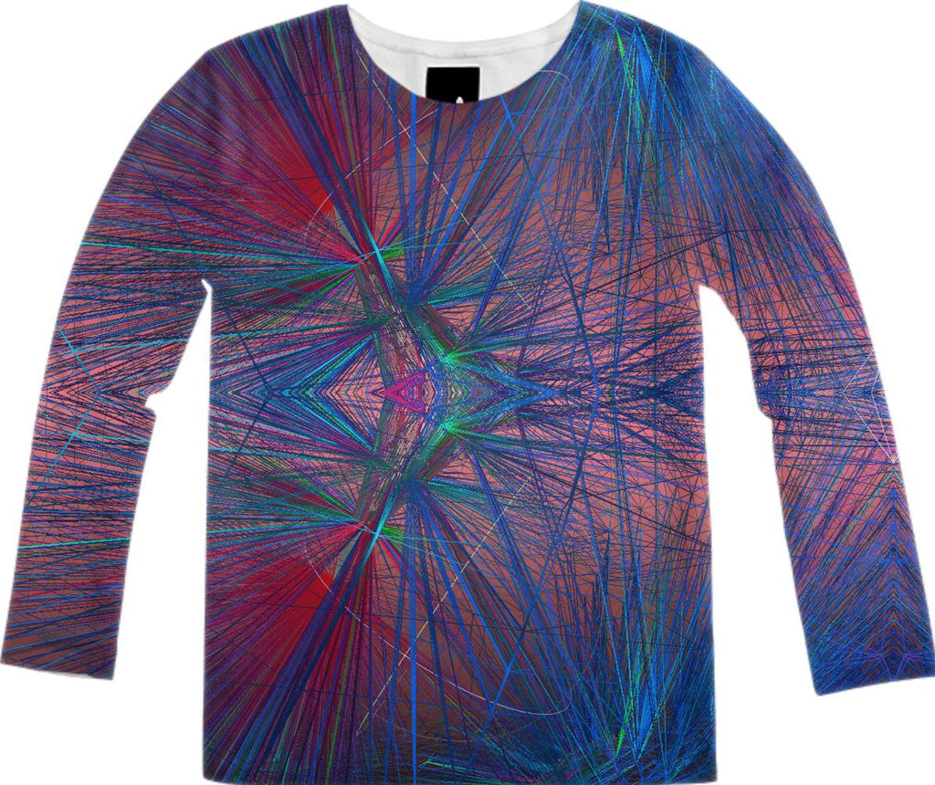 Peacock Wireframe Long Sleeve Shirt