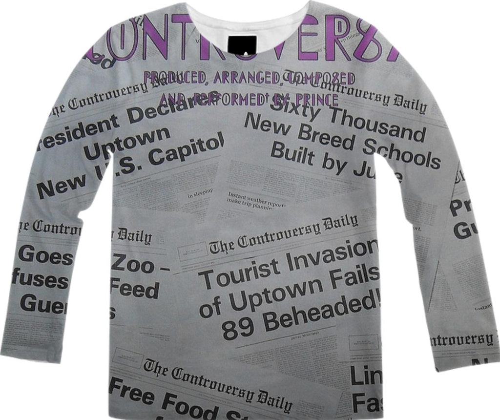 Prince Controversy Back Cover Long Sleeve Shirt