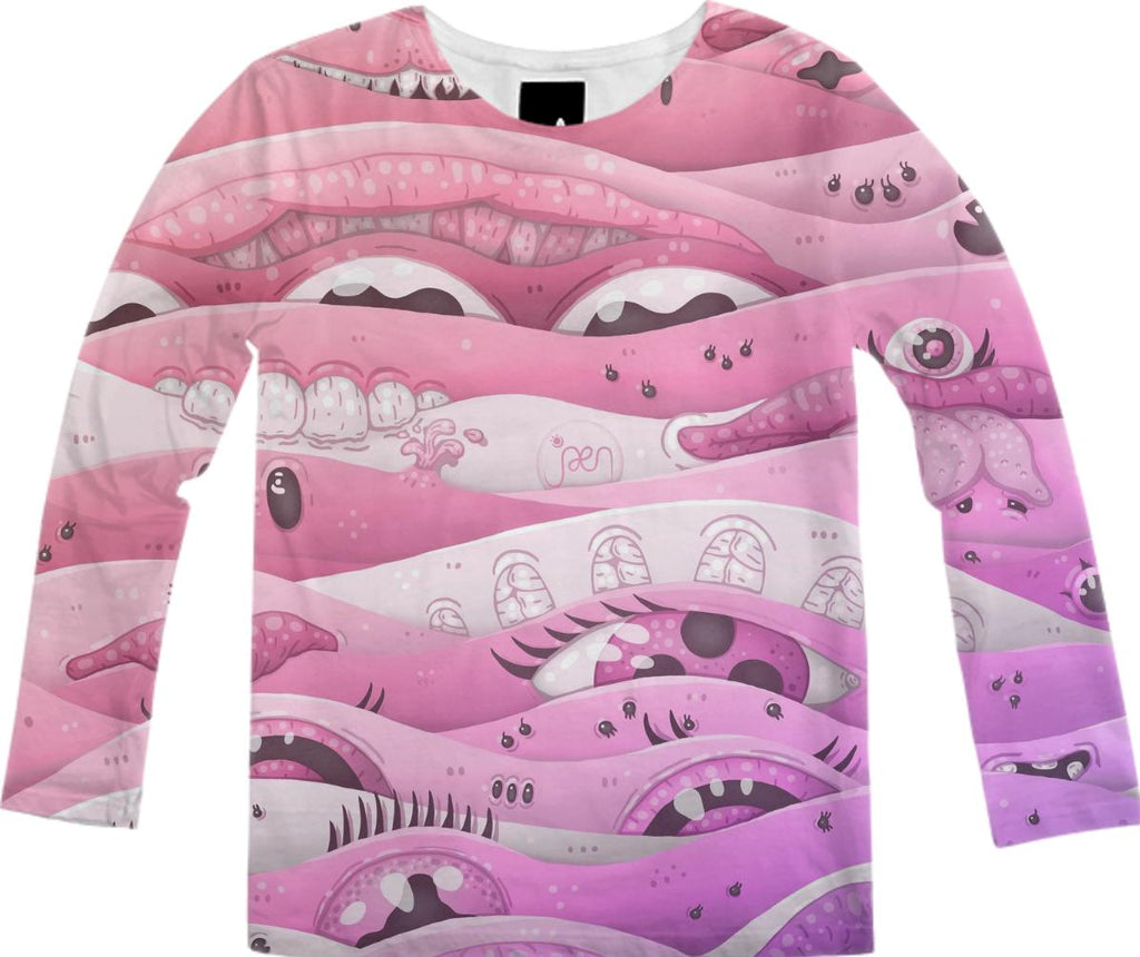 Psychedelic Pink Long Sleeve T shirt