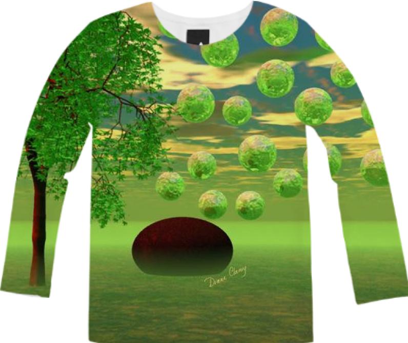 Spring Renewal Abstract Lemon Lime Life Force