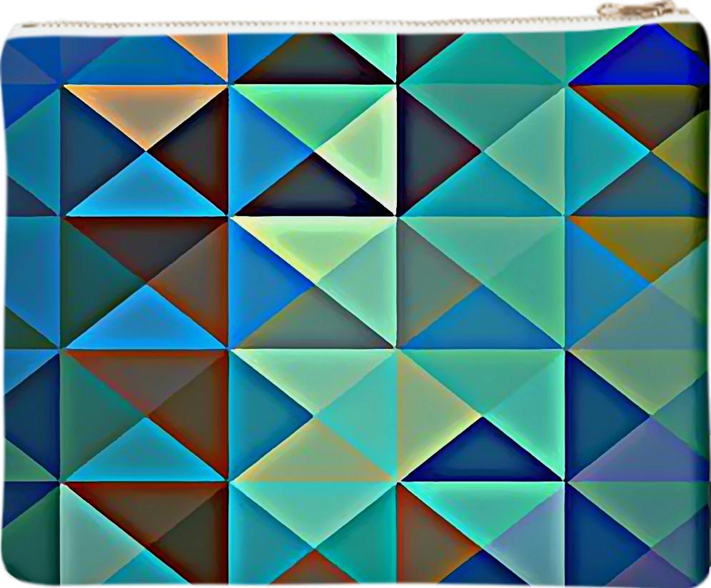 AQUA COLORED TRIANGLES