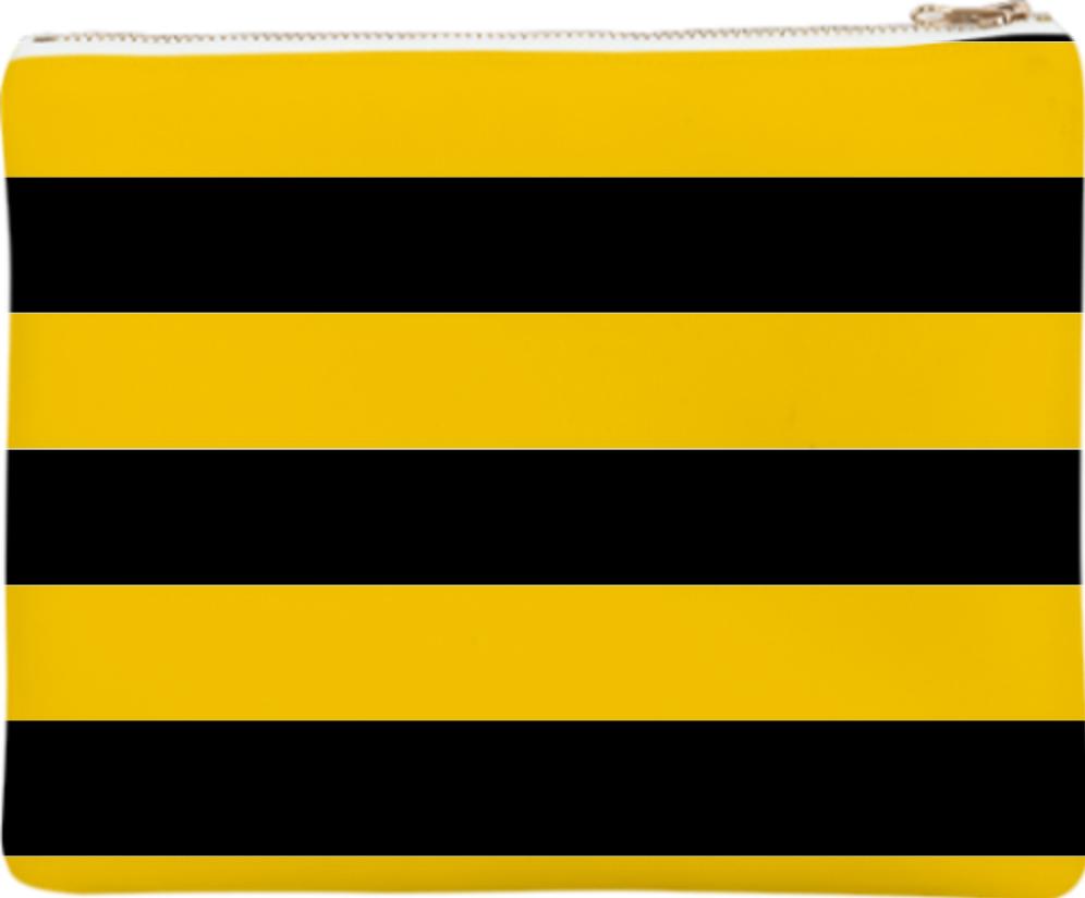 Bee Stripes Pattern Clutch Bag