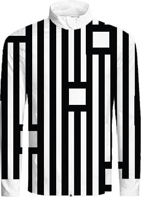 Black and white mod stripes and squarea