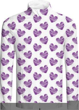 Purple Scribble Hearts
