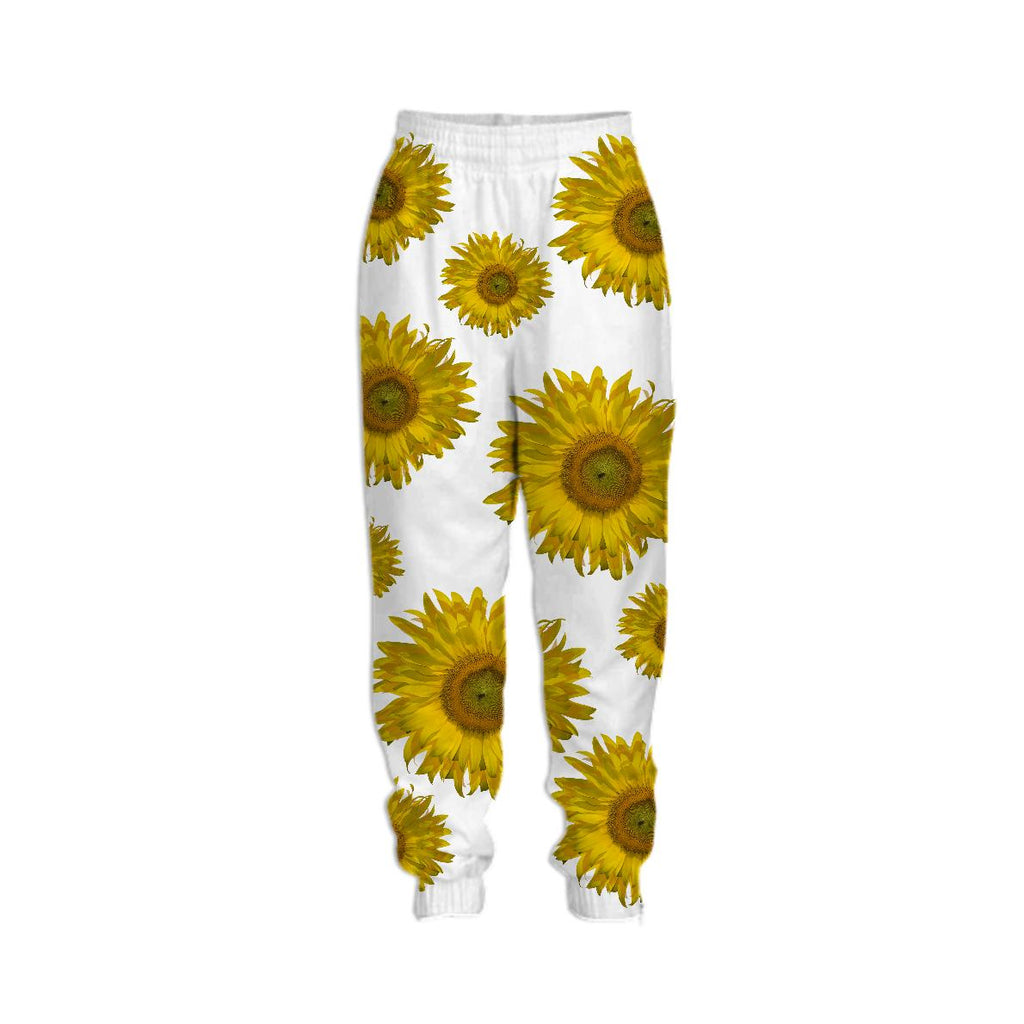 Yellow Scattered Sunflowers Tracksuit Pants