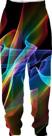 Aurora Ribbons Abstract Fractal Rainbow Veils