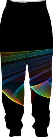 Flowing Fabric of Rainbow Light Abstract Fractal