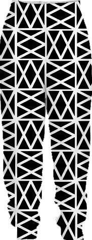 Black and white geometric criss cross