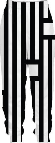 Black and white stripes and square