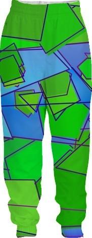 Green and Blue Geometric Abstract