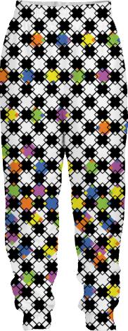 misprint Black and white diamond pattern with offset color print