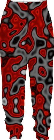 Red Gray and Black Digital Art Abstract