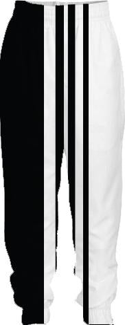 Stylish black and white mod striped design